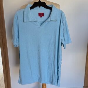 Light Blue Terry cloth fabric Men's Shirt